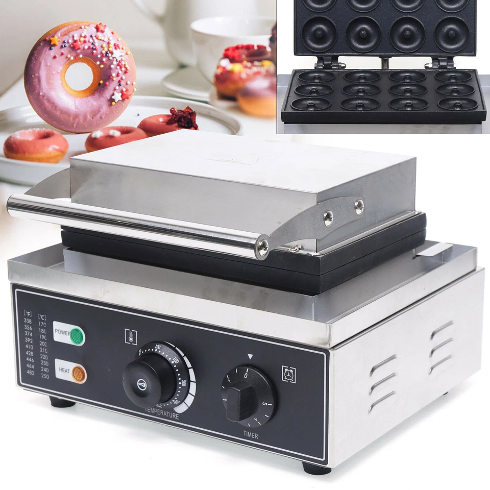Commercial 12-Hole Donut Maker Machine Electric Nonstick Doughnut Making Machine - Image 2 of 4