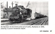 4-6-0 CFR Class 230 German P-8 Leaves Pitesti Romania 4  x 2.6  Vtg Mag Excerpt