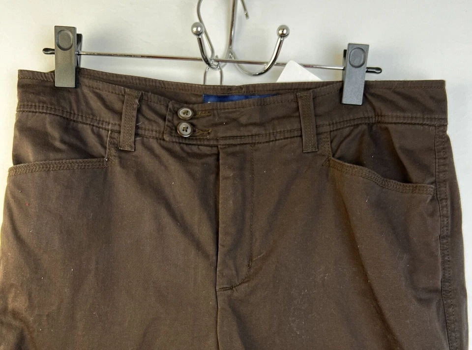 Pantalones de mezclilla Bandolinoblu para mujer 10 elásticos marrón piernas rectas trabajo informal Foto 4 de 4