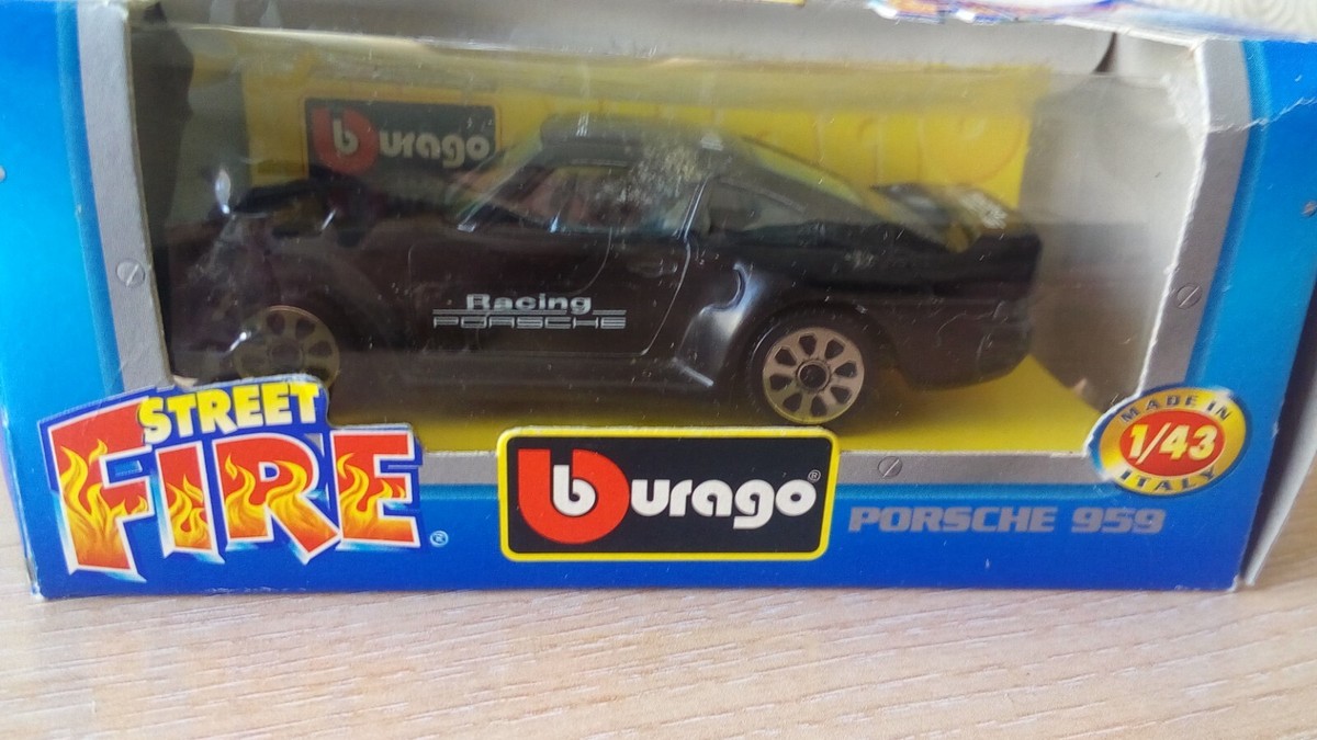 BBURAGO VINTAGE - PORSCHE 959 BLACK 1/43 APROX *NEW* MADE IN