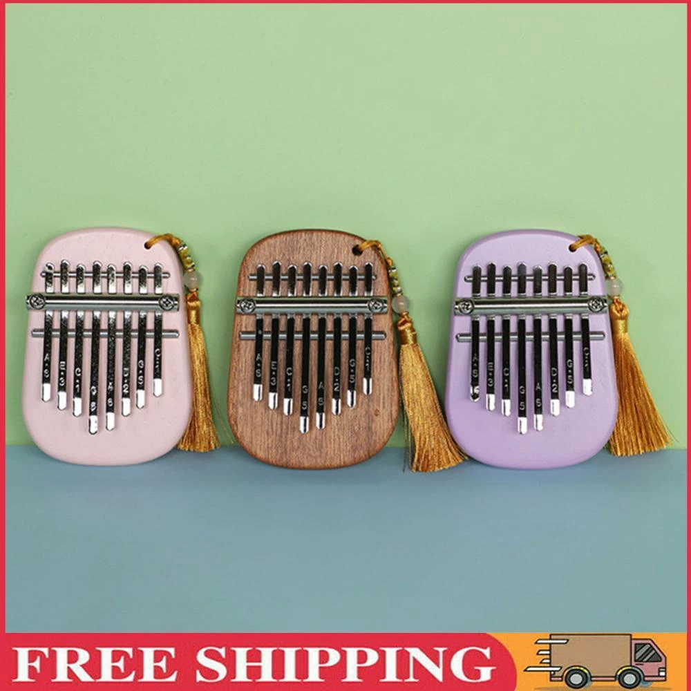 8 Key Exercise Kalimba Cute Kalimba Wooden Portable Piano Gifts