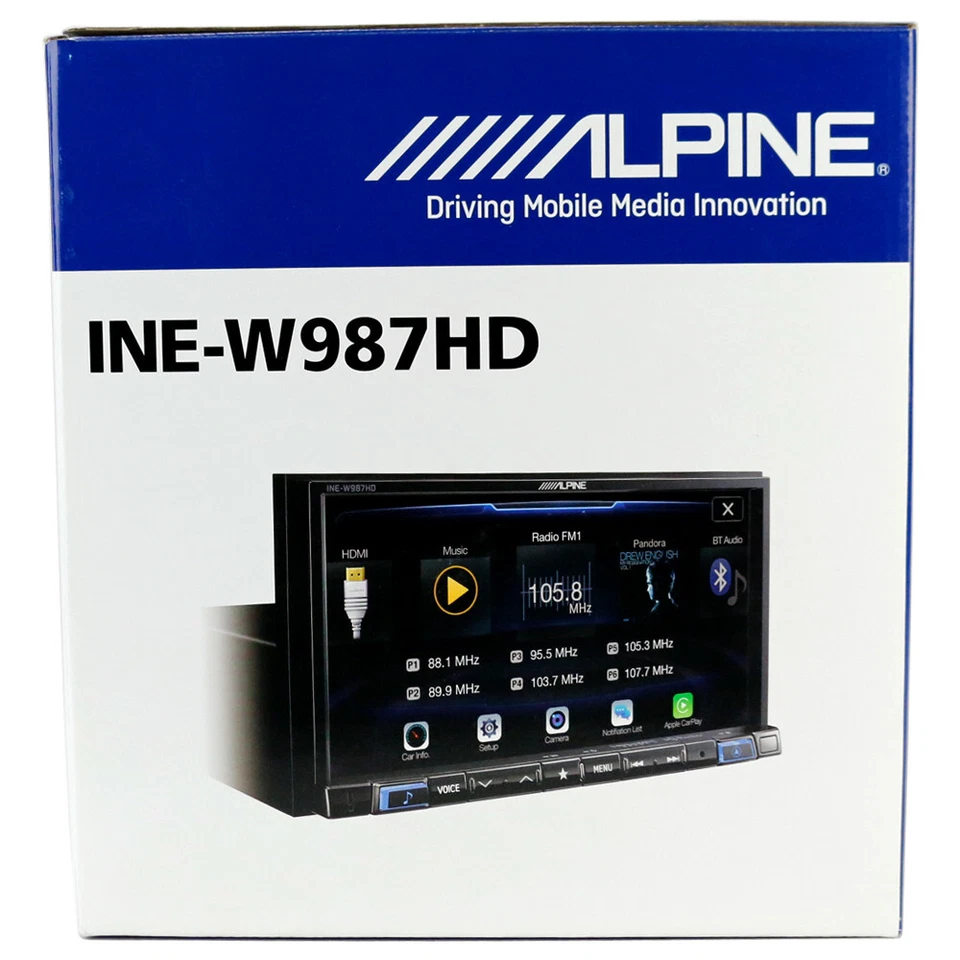 Alpine INE-W987HD 7" Multimedia Receiver w/ Bluetooth and GPS Navigation NEW - Image 2 of 3