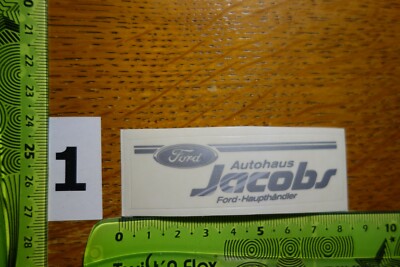 Alter Aufkleber Automobil Werkstatt Service FORD Jacobs Stadt Raesfeld? (A)