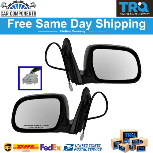 TRQ New Power Heated Memory Mirror LH & RH Set For 2004-2009 Lexus RX330 RX350
