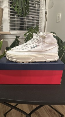 Size 10.5 - Reebok Club C Geo Mid White Dark Green W