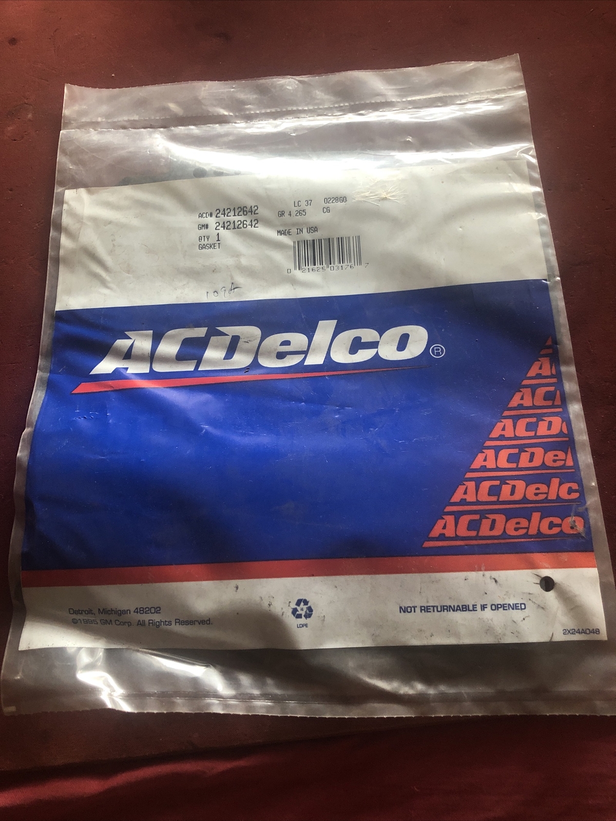ACDelco 24212642 GM OEM 4T45E Auto Trans Control Valve Body Gasket eBay