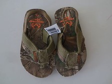 NEW Boy Toddler *5/6* 18-24 months *7/8* REALTREE Camo Flip Flops Sandals