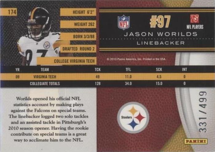 2010 Panini Limited Jason Worilds #174 for sale | eBay