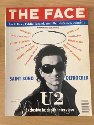 THE FACE VOL.2. NO. 43 APRIL 1992 - BONO U2 -SOUNDS OF BLACKNESS