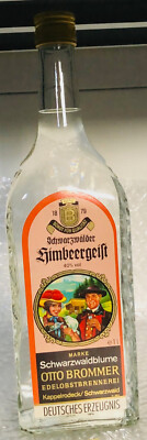 Sehr alter Otto Brommer Schwarzwaldblume Schwarzwälder Himbeergeist  1l 40% Vol