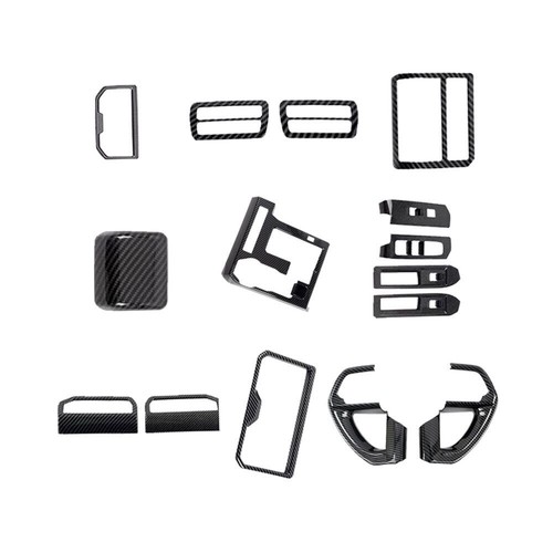 15x Carbon Patten Interior Accessories Kits Cover Trim For Toyota Tacoma 2024-25 - Picture 14 of 16