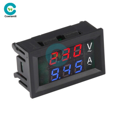 Voltmeter Current Voltage Amp Meter Hall Effect Sensor AC50-600V 10/50/100A