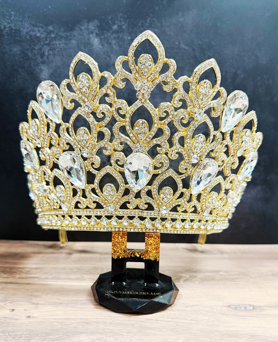 Gold Comb Crown, Bridal Crown, Wedding Hair Jewelry, Homecoming Prom Crown Gold Crown Tiara for Women & Girls - Wedding, Birthday  main image 3