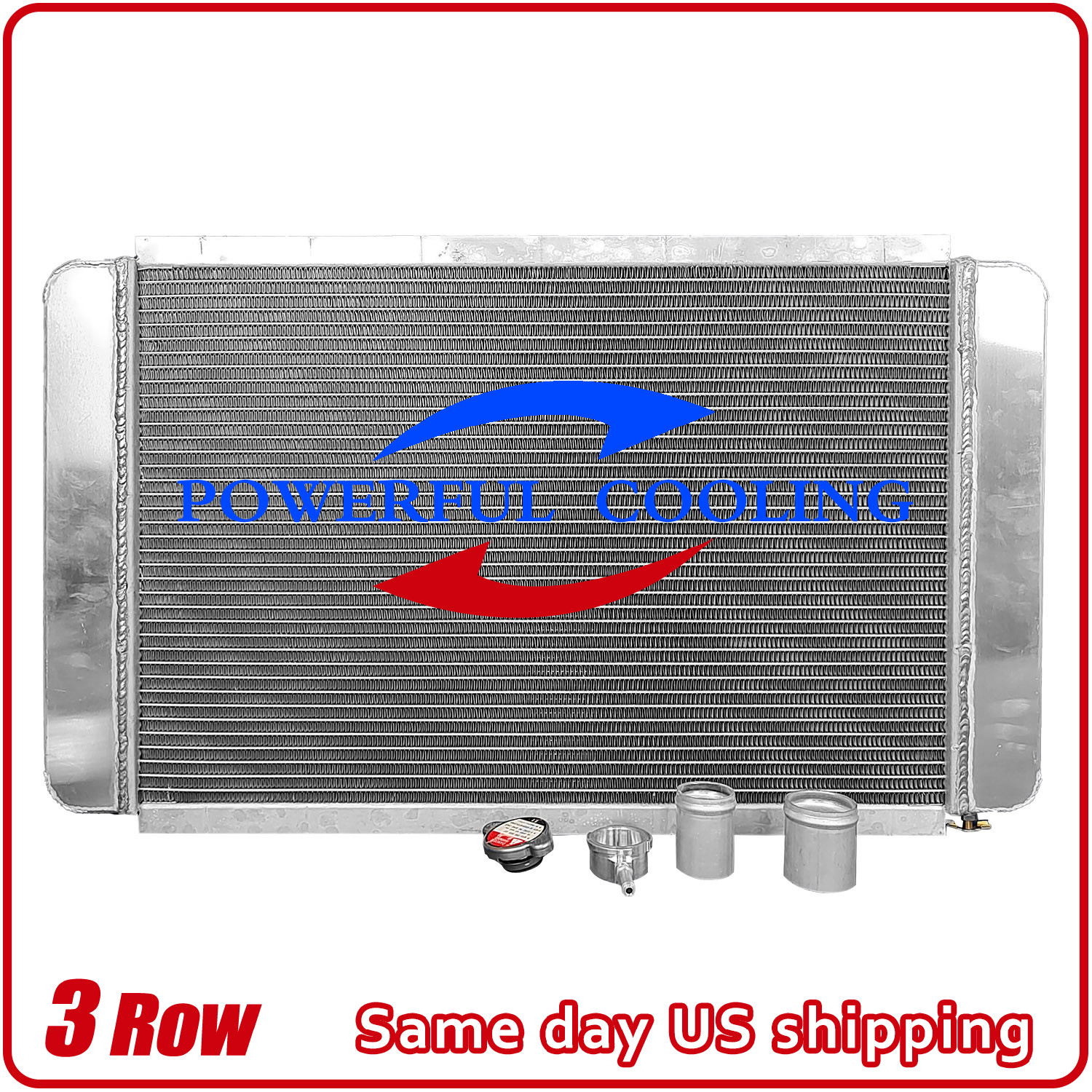 28"x16" Overall Customizable Aluminum Cooling Radiator Kit Crossflow or Downflow