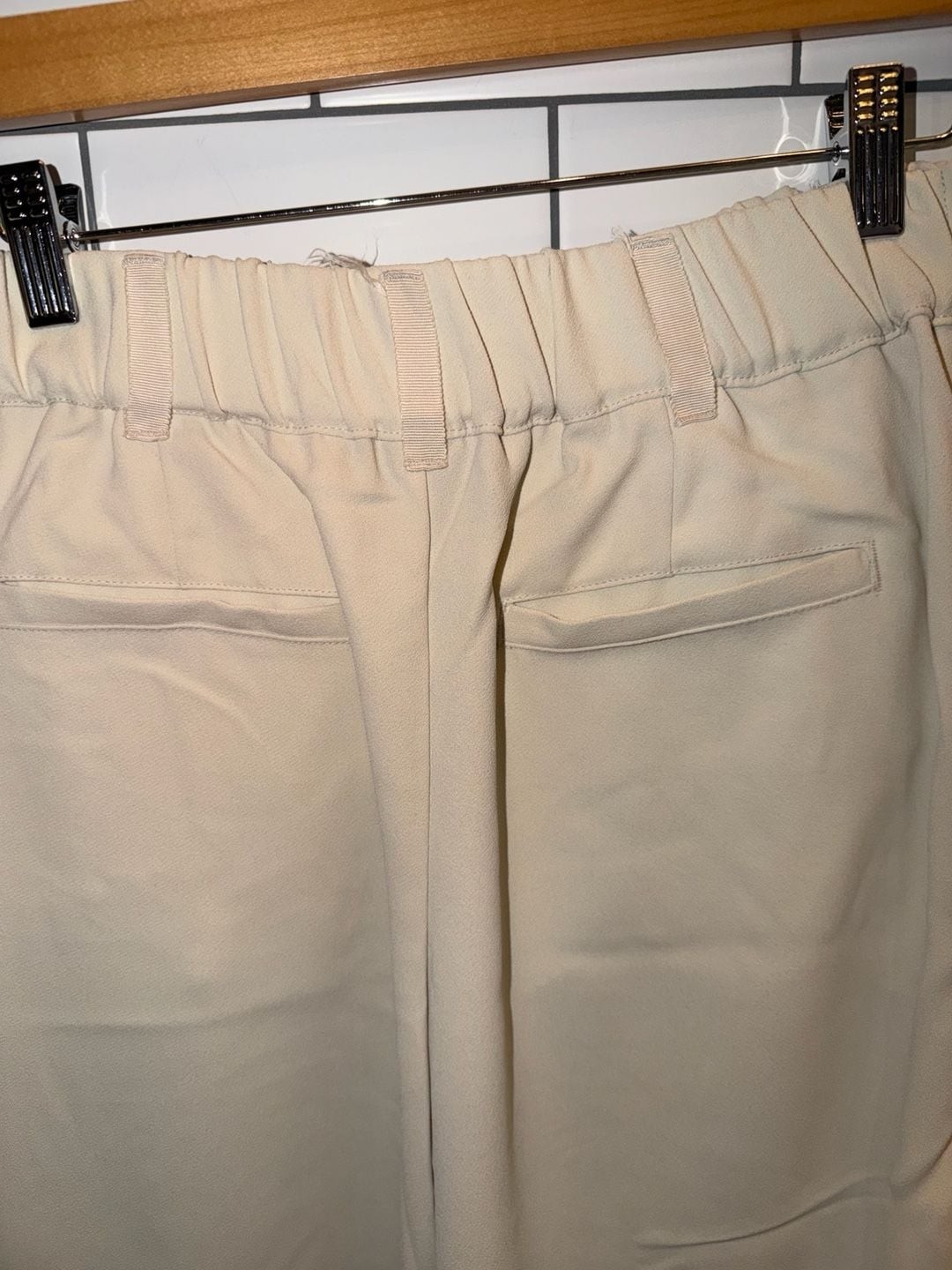 Anthropologie Women's Cream Wide-Leg Pull-On Trousers, photo 7