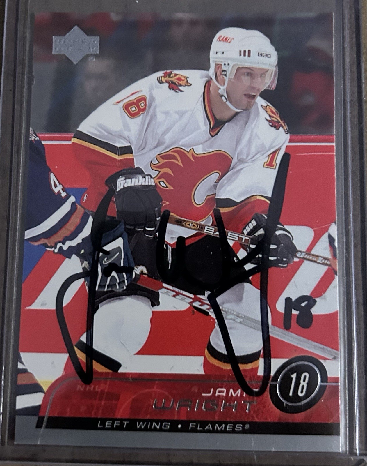 2002-03 Upper Deck Jamie Wright Hand Signed Auto Autograph Card Flames Flyers