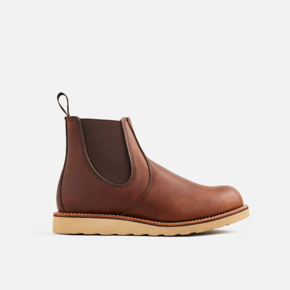 Red Wing Mens Heritage Classic Chelsea Boots 03190 Amber Harness US 10.5