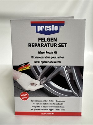 Presto 521171 Felgen Reparatur Set Silber Felgenreparatur Felgenaufbereitung