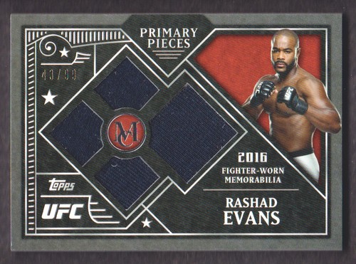 2016 Topps UFC Museumskollektion Primary Quad Relics #PPQ-RE Rashad Evans 43/99
