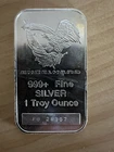 Vintage Engelhard 1 oz .999 Silver Bar - Tall Eagle Design Serialed