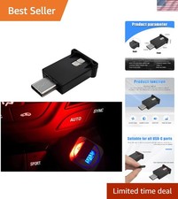 Portable USB Type C LED Ambient Light - Adjustable Brightness for Cars Homes