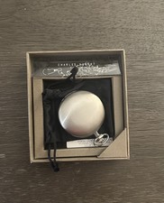 Charles-Hubert Paris Stainless Steel Satin Finish Case Mechanical Pocket Watch