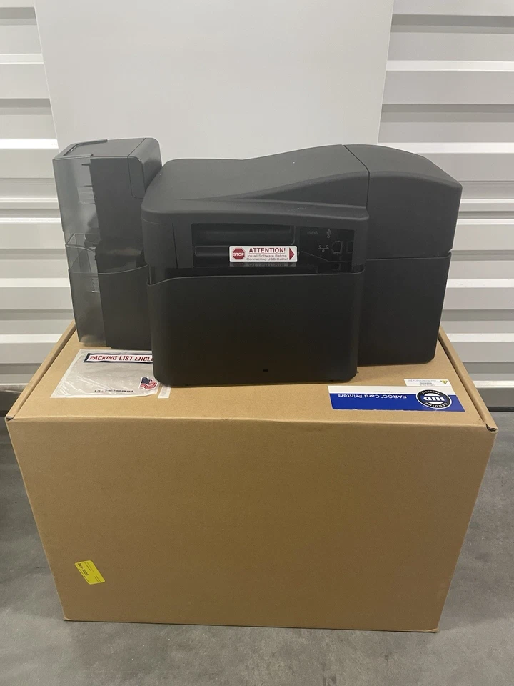HID FARGO DTC4500e ID Card Printer & Encoder HID CARDS & FILM INCLUDED - Image 3 of 4