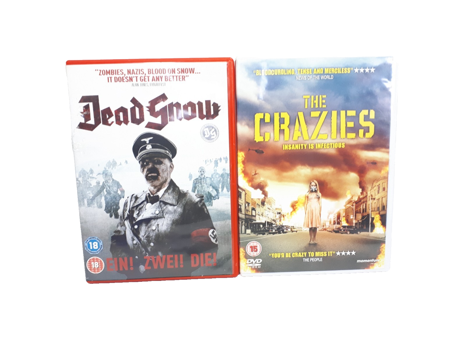 Dead Snow (2009) & The Crazies DVD Bundle - 2x Action Horror Zombie Movies - VGC