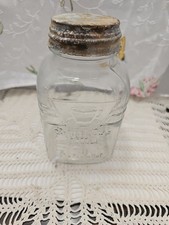 Vintage Royal Cup Coffee Glass Jar with Metal Lid Made In USA 7" Tall