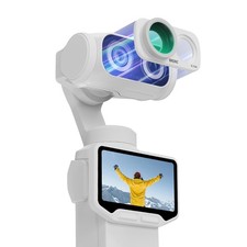White Wide Angle Lens for Insta360 Luna Ultra Camera - Magnetic, Optical Glass