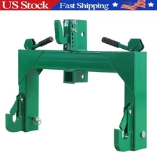3 Point Quick Hitch 3Pt Attachment for Category 1 Cat 2 Tractors, w/ 2 Receivers