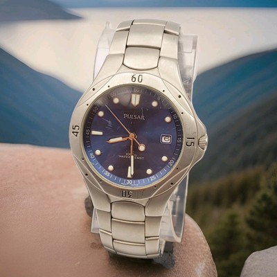 PULSAR V732-X206 MEN'S QUARTZ WATCH JAPAN MOV'T DATE INDICATOR NEW