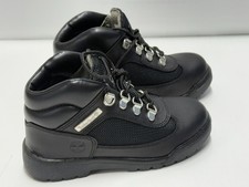 Timberland Field Boots Youth 12.5 Black Full Grain Leather Kids Hiking Outdoors