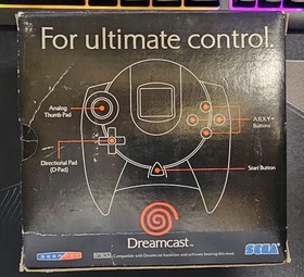 Sega DREAMCAST Controller Clear Black OEM Charcoal Anthracite