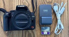 MINT Canon EOS Rebel XT DSLR Camera - Black Body Only w/ Battery Charger Disc