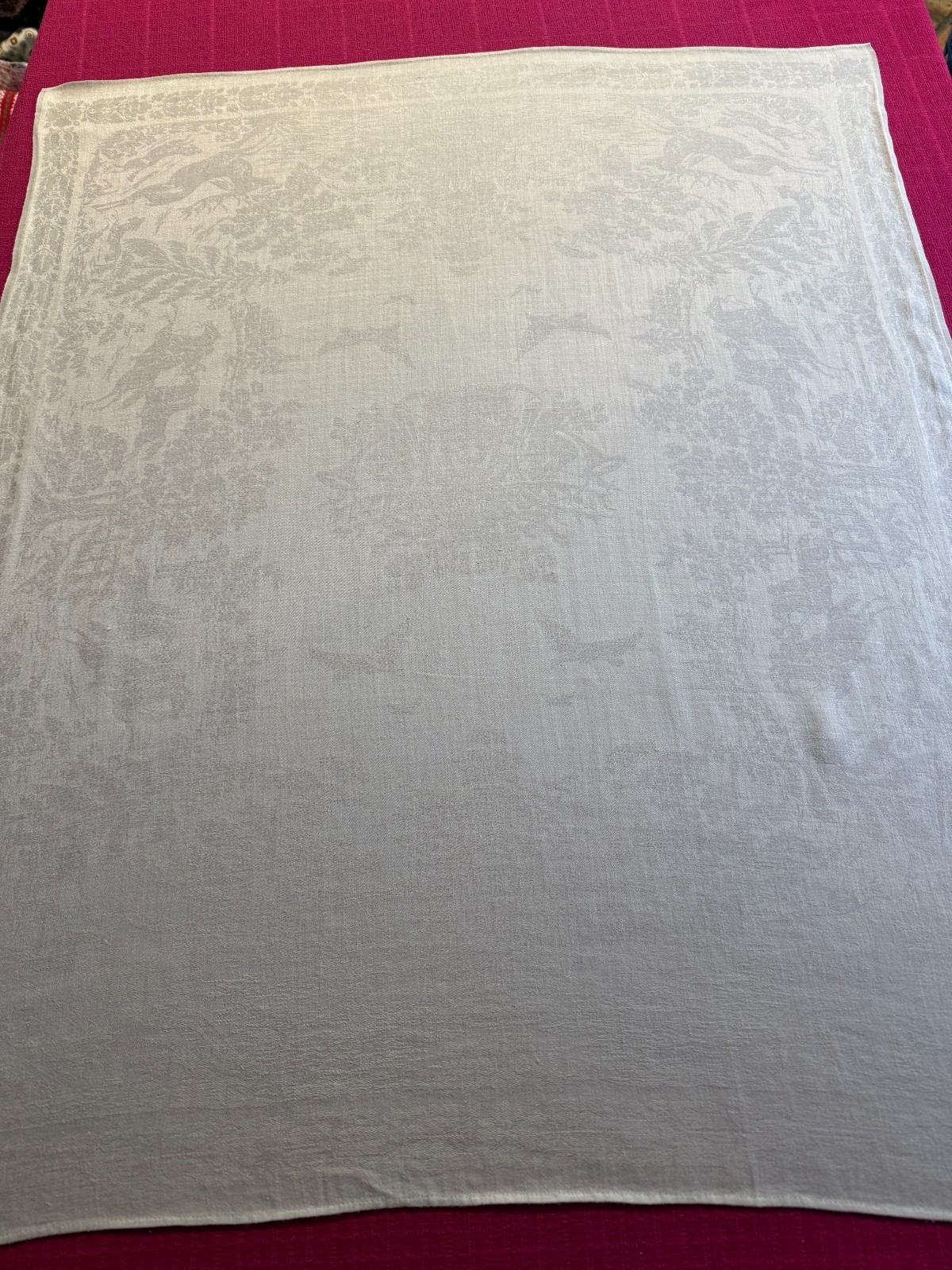 Rare 505cm x 205cm Tablecloth Hunting Table Set + 12 Towels