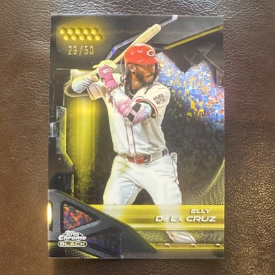 Topps 2023 Chrome Black Elly De La Cruz #93 Cincinnati Reds Serial 29/50