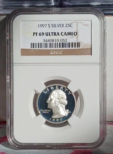 1997-S Silver Washington Quarter - NGC PF69 Ultra Cameo