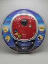 jWIN Personal CD Player JX-CD313 Red CD-R Headphones-NEW- Factory Sealed