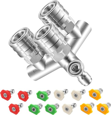 #ad Triple Pressure Washer Nozzle 3 in 1 Power Washer Tips 3 Nozzles for Pressu... $40.99