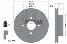 TEXTAR Bremsscheibe vorne für FORD TVR