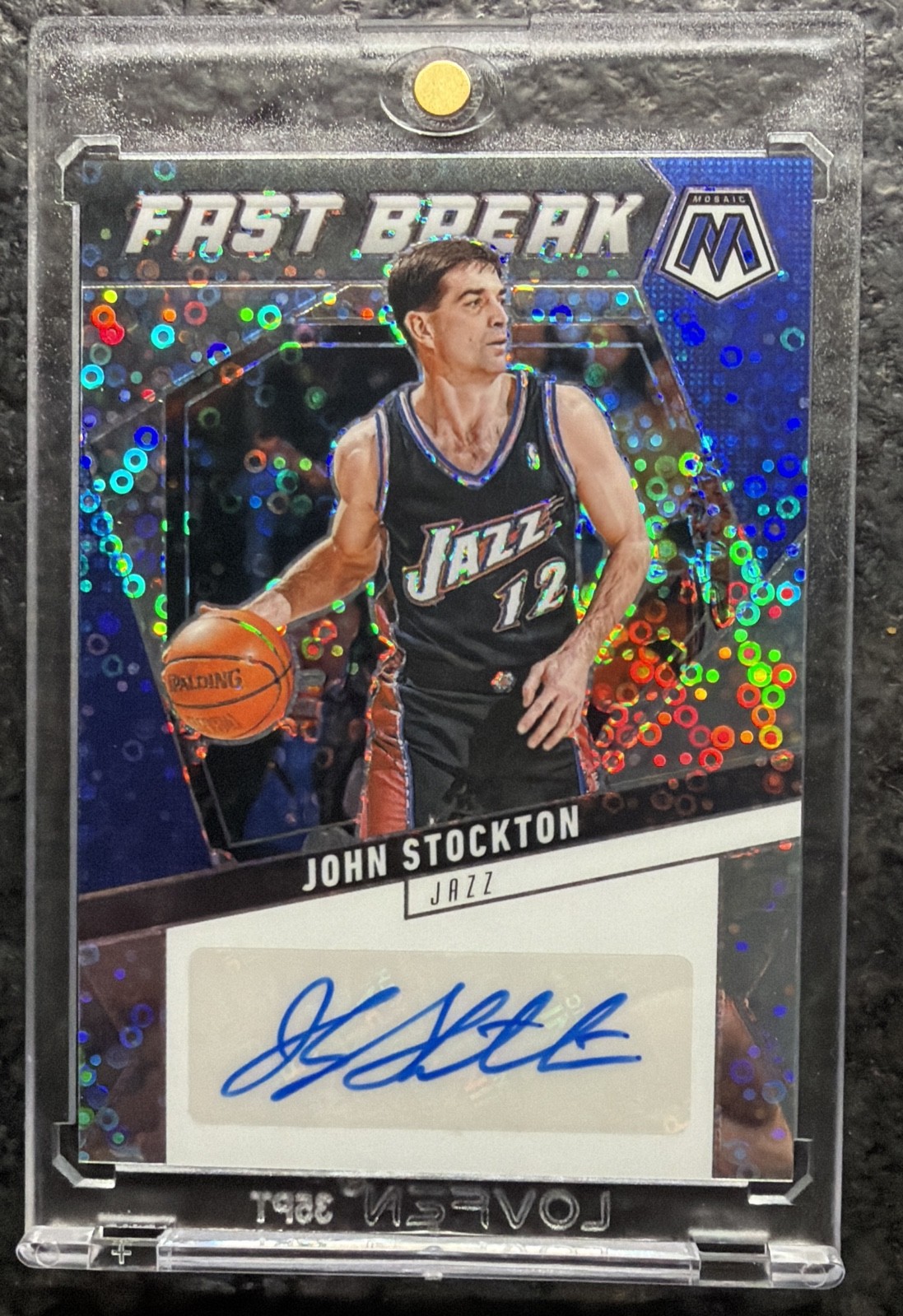 2024-25 Panini Mosaic - Auto Fast Break John Stockton