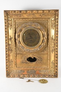 O56X43 Biedermeier frame clock with roller mechanism around 1820/30