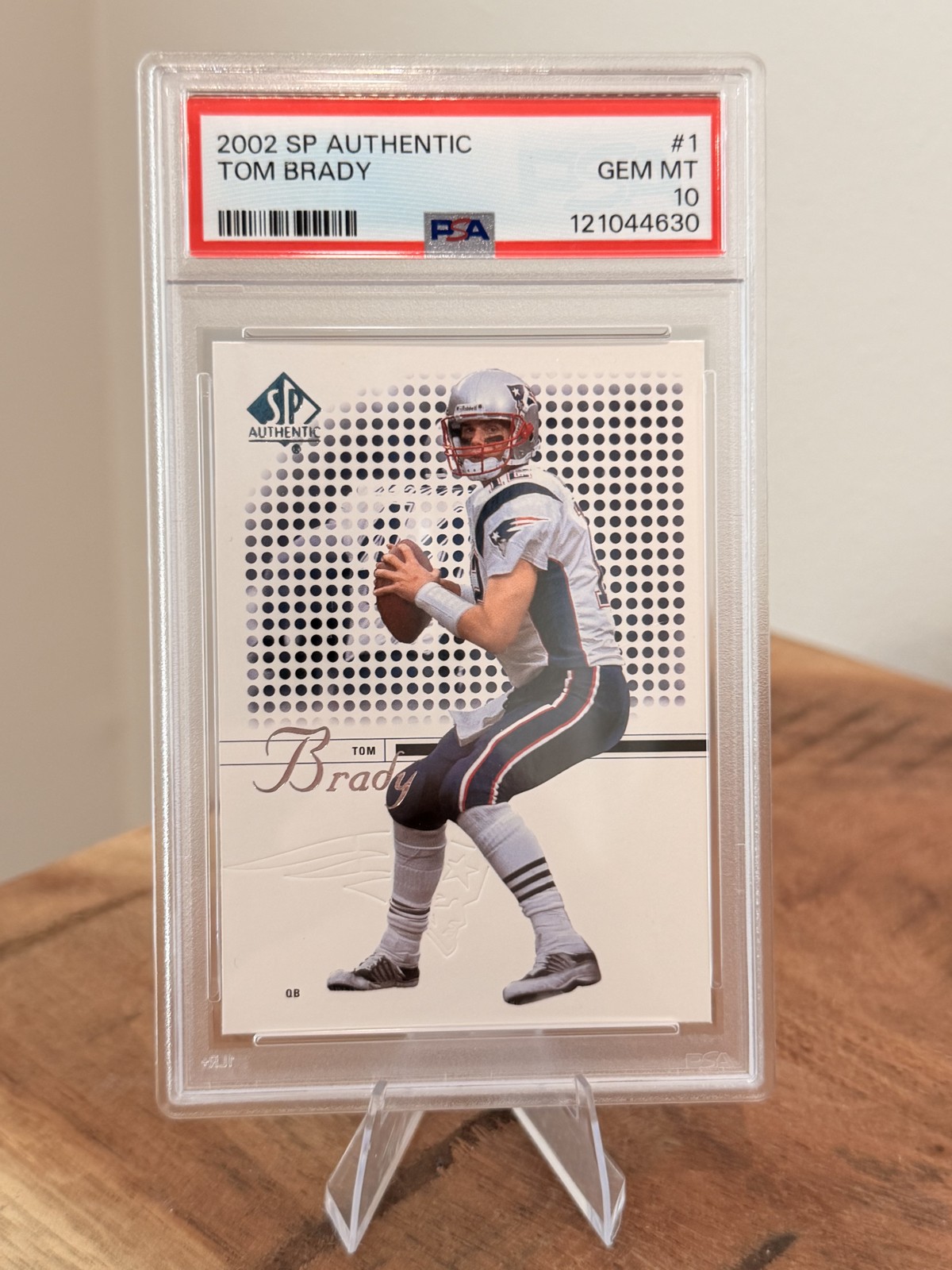 2002 SP Authentic Tom Brady #1 PSA 10 Patriots