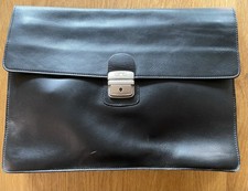 Herren Aktentasche College Aktenmappe Business  Leder Schwarz Laptop Unisex Neu