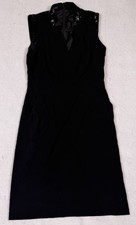 KENNETH COLE NEW YORK sleeveless black v-neck dress size 6