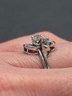 14k White Gold .25ct Diamond Mid-Century Illusion Ring 3.87 g Size 7.5 — photo 3