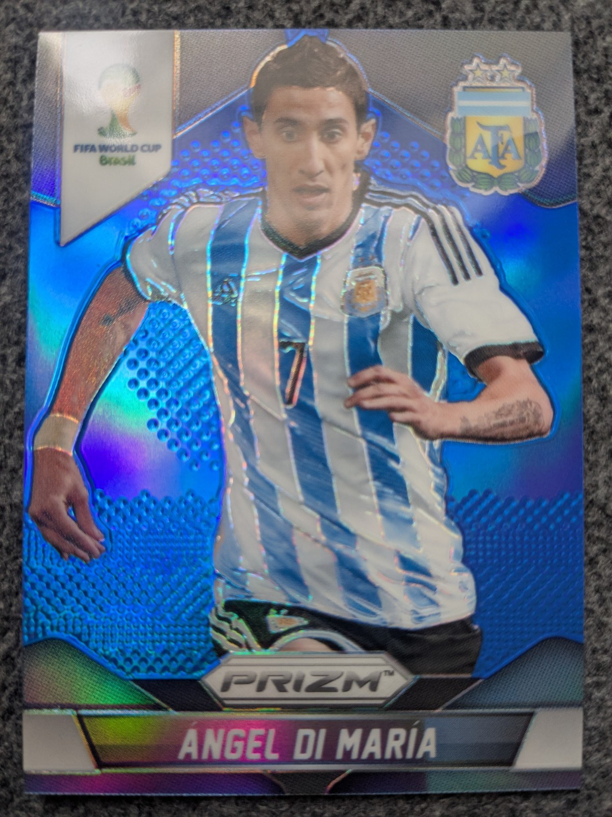 2014 PANINI PRIZM WORLD CUP ANGEL DI MARIA BLUE PRIZM#9#D144/199
