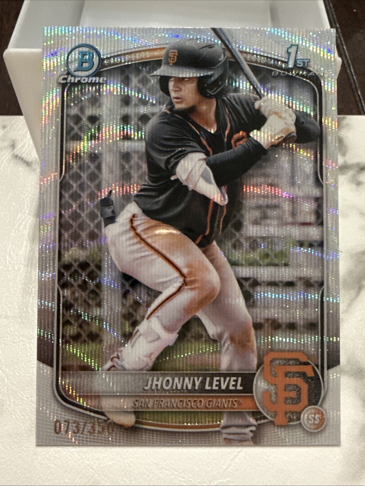 2025 Bowman Chrome Jhonny Level Wave Refractor /350 #BCP-147