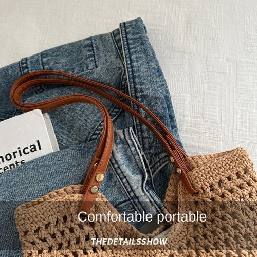 Bohemian Handbag Handwoven Straw Beach Bag New Tote Gift - Picture 8 of 14